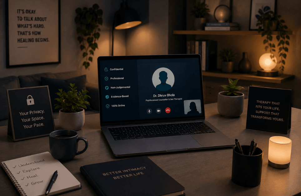 Online sex therapy in India via secure video call with Dr. Dhruv Bhola